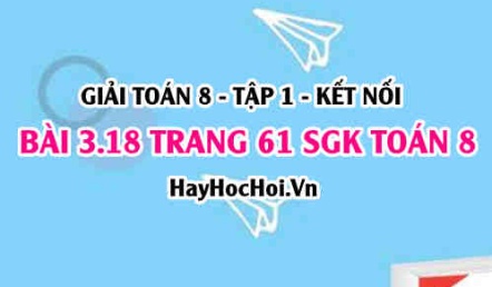 Giải bài 3.18 trang 61 Toán 8 Tập 1 SGK Kết nối tri thức